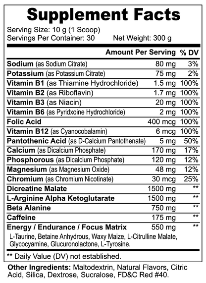 STM - Nitric Pump Pre-Workout Powder - Fruit Punch