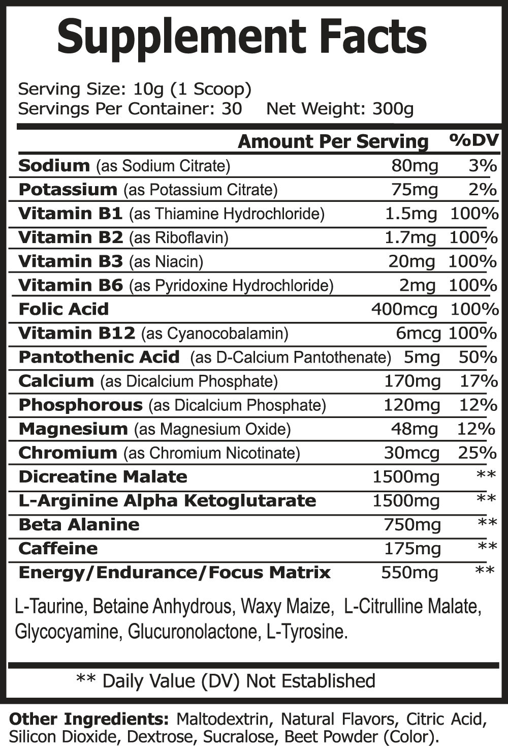 STM - Nitric Pump Pre-Workout - Honeydew & Watermelon