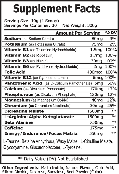 STM - Nitric Pump Pre-Workout - Honeydew & Watermelon